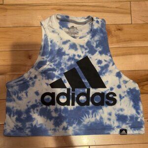 ADIDAS TIE-DYE CROPPED TANK TOP